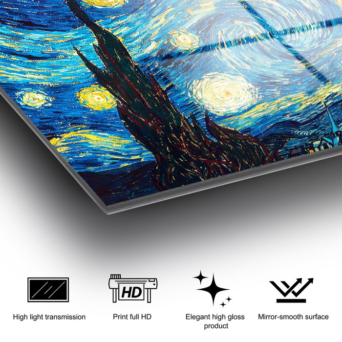 Wallity Cuadro Decorativo Noche estrellada de Van Gogh 70 x 100 cm Wallity Cuadro Decorativo Noche estrellada de Van Gogh 70 x 100 cm